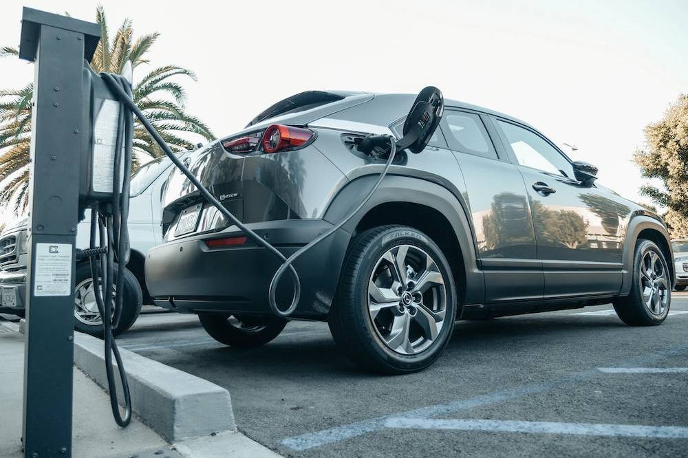 Electric vehicle charging at a public station
